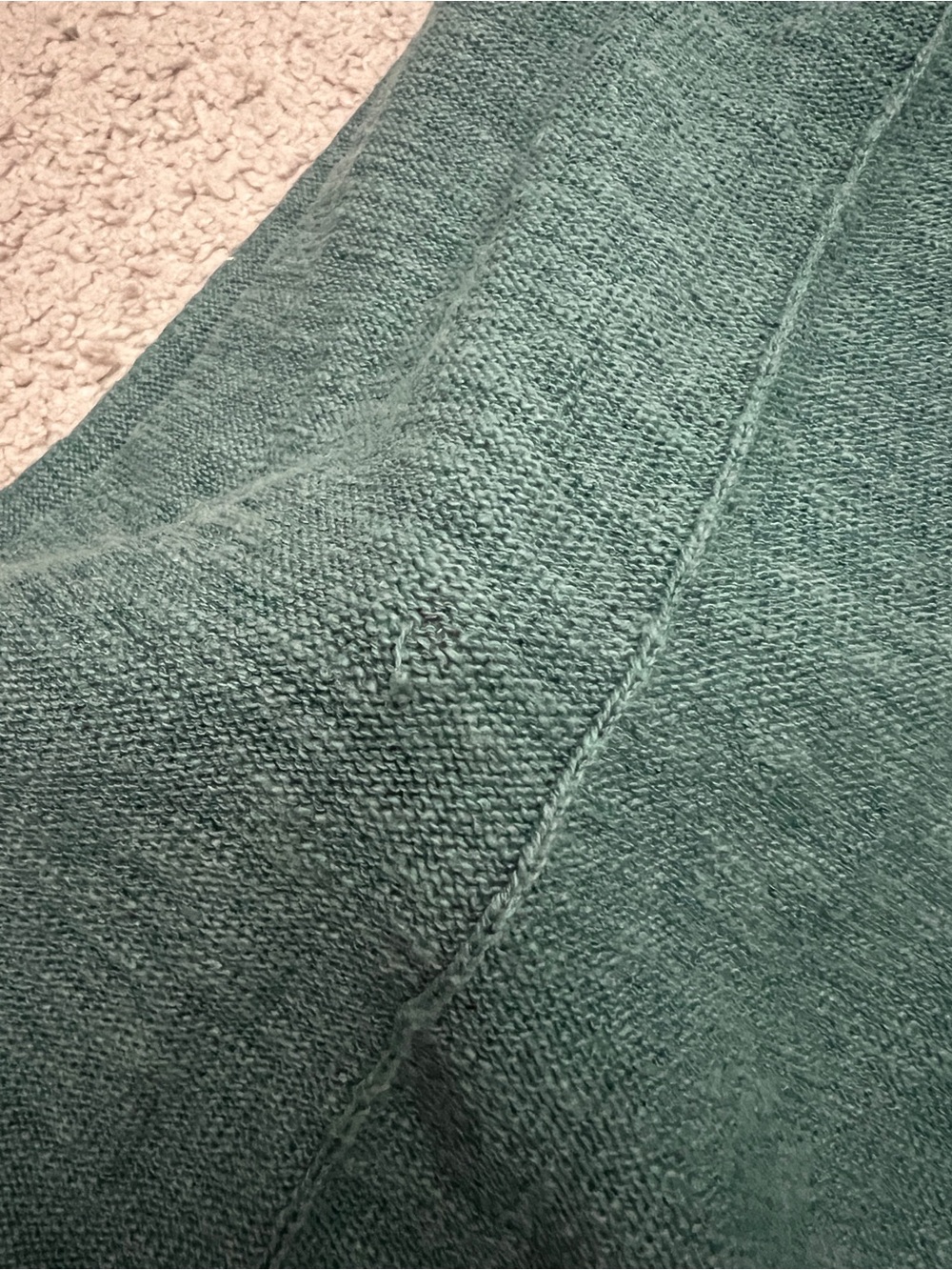 Free People Beach Dark Teal Linen-Blend Long Sleeve Maxi Dress - Picture 6 of 6
